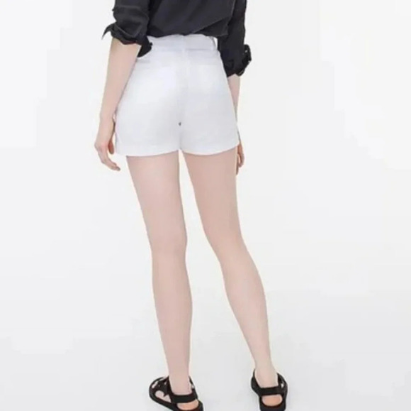 J. Crew White 4" Stretch Chino Shorts 00 - Picture 4 of 8